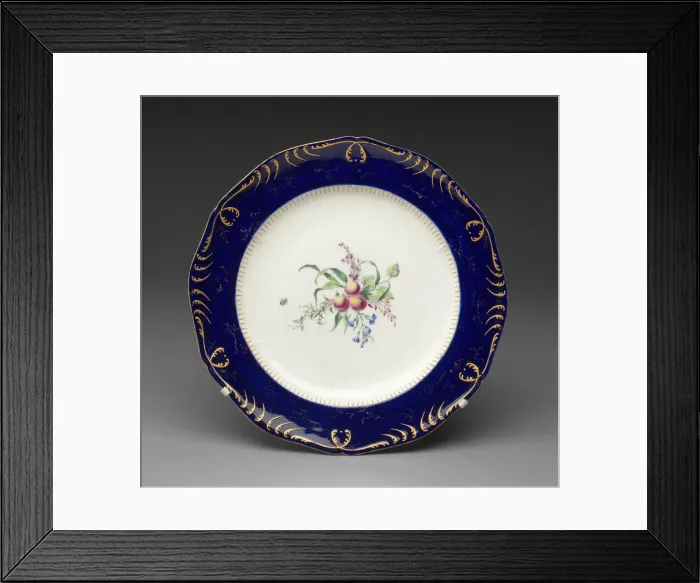 Framed Print : Plate, Vincennes, c. 1752. Creator: Vincennes Porcelain Manufactory Framed Print : Plate, Vincennes, c. 1752. Creator: Vincennes Porcelain Manufactory