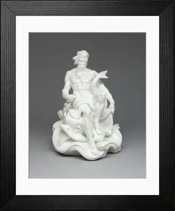Framed Print : Figure of a River God (Fleuve), Vincennes, 1747 / 50. Creators Framed Print : Figure of a River God (Fleuve), Vincennes, 1747 / 50. Creators