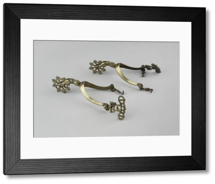 Framed Print : Pair of Rowel Spurs, Western Europe, c. 1630. Creator: Unknown Framed Print : Pair of Rowel Spurs, Western Europe, c. 1630. Creator: Unknown