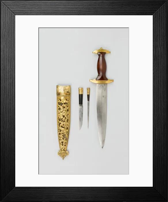 Framed Print : Swiss Dagger with Scabbard, Europe, 1556. Creator: Unknown Framed Print : Swiss Dagger with Scabbard, Europe, 1556. Creator: Unknown