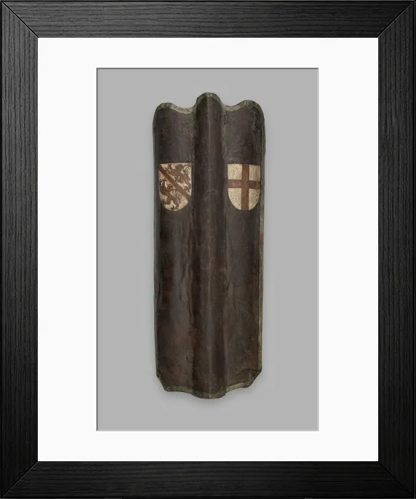 Framed Print : Pavise with the Arms of Winterthur and Saint George, Winterthur, c. 1440-c. 1460