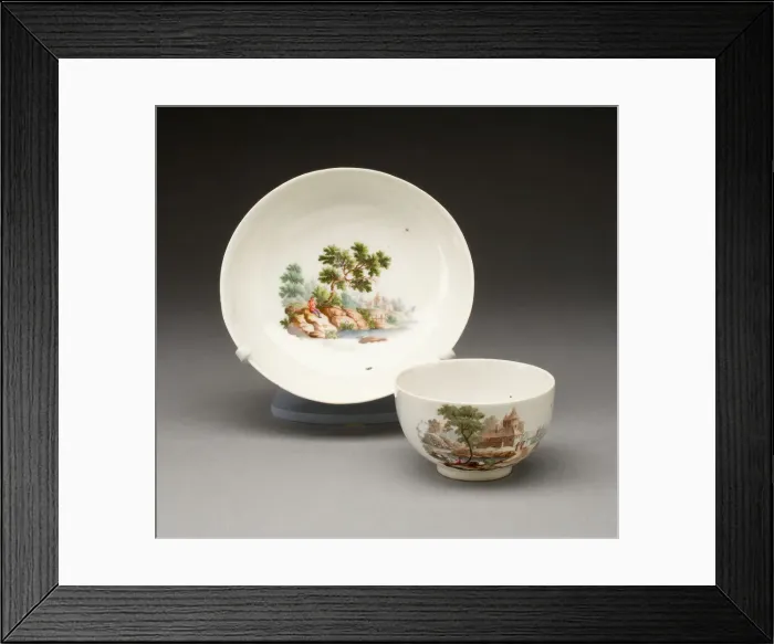 Framed Print : Cup and Saucer, Zürich, c. 1770 / 80. Creator: Unknown Framed Print : Cup and Saucer, Zürich, c. 1770 / 80. Creator: Unknown