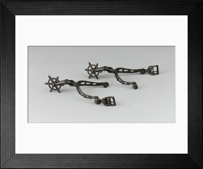 Framed Print : Pair of Spurs, Western Europe, early 17th century. Creator: Unknown Framed Print : Pair of Spurs, Western Europe, early 17th century. Creator: Unknown