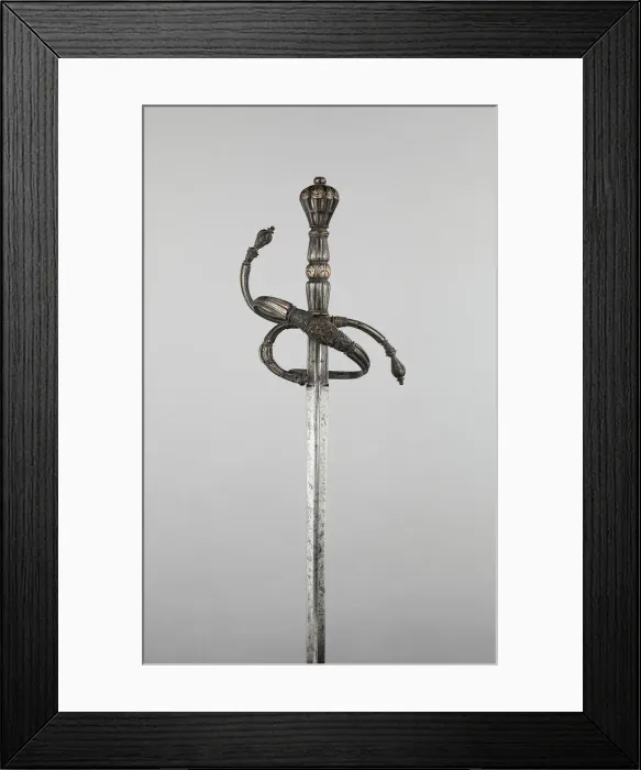 Framed Print : Rapier, Europe, western, 19th century in the mid-16th century style. Creator: Unknown Framed Print : Rapier, Europe, western, 19th century in the mid-16th century style. Creator: Unknown