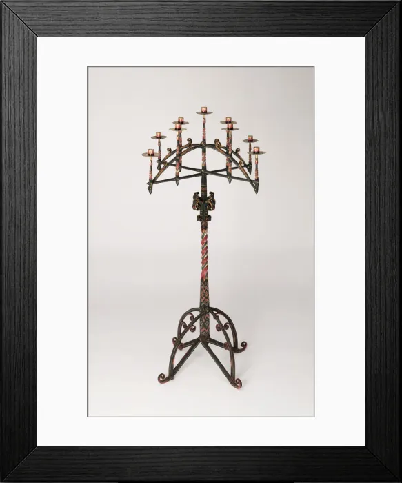 Framed Print : Candelabra (One of a Pair), England, c. 1860. Creator: William White Framed Print : Candelabra (One of a Pair), England, c. 1860. Creator: William White