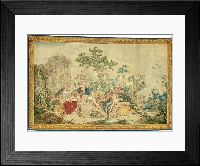 Framed Print : The Bird Catcher, from The Noble Pastoral, Beauvais, 1778 / 80 Framed Print : The Bird Catcher, from The Noble Pastoral, Beauvais, 1778 / 80