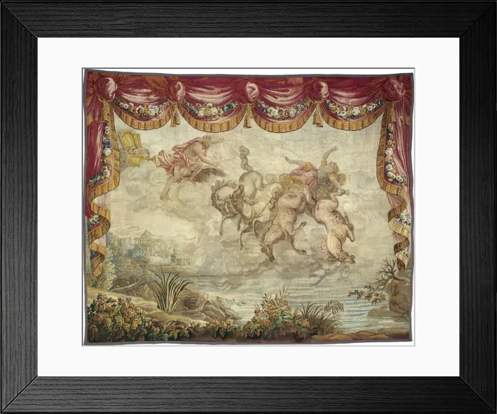 Framed Print : The Fall of Phaeton, Aubusson, after 1776. Creator: Manufacture royale d Aubusson Framed Print : The Fall of Phaeton, Aubusson, after 1776. Creator: Manufacture royale d Aubusson
