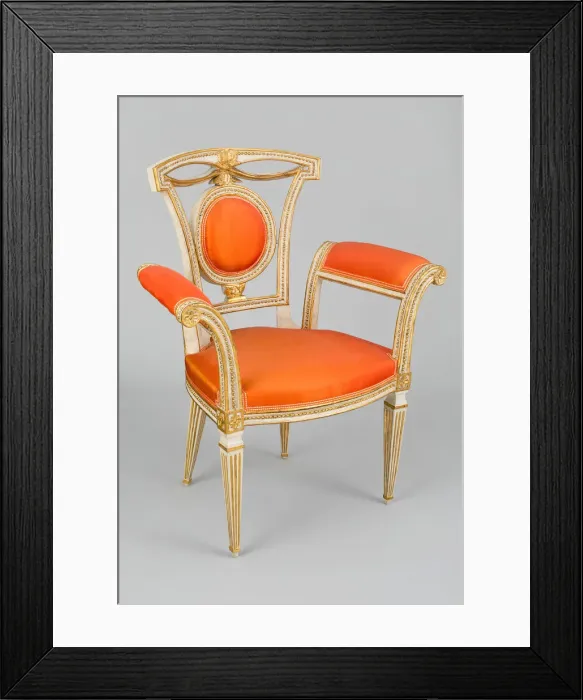 Framed Print : Armchair (one of two), Toscana, c. 1800. Creator: Unknown Framed Print : Armchair (one of two), Toscana, c. 1800. Creator: Unknown