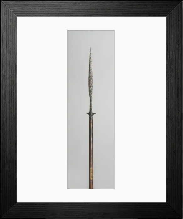 Framed Print : Eared Spear, Switzerland, 10th / 11th century, possibly 13th / 14th century. Creator: Unknown Framed Print : Eared Spear, Switzerland, 10th / 11th century, possibly 13th / 14th century. Creator: Unknown