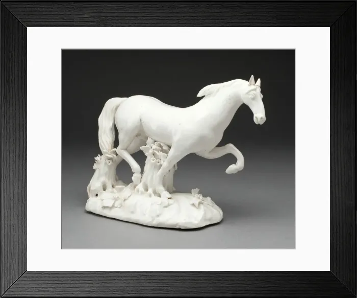 Framed Print : Horse, Sevres, c. 1750. Creator: Vincennes Porcelain Manufactory Framed Print : Horse, Sevres, c. 1750. Creator: Vincennes Porcelain Manufactory