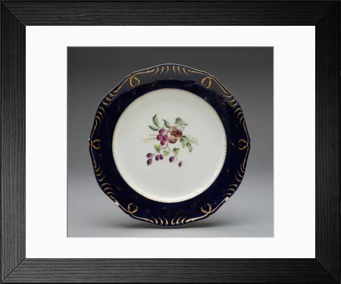 Framed Print : Plate, Vincennes, c. 1752. Creator: Vincennes Porcelain Manufactory Framed Print : Plate, Vincennes, c. 1752. Creator: Vincennes Porcelain Manufactory