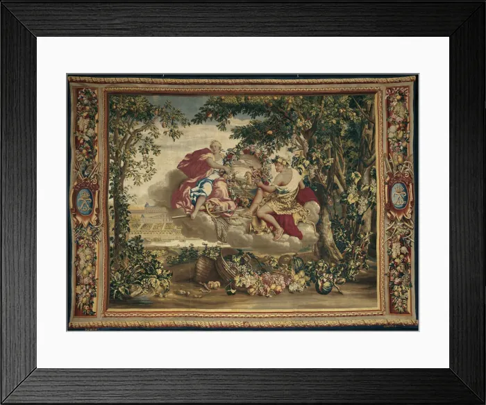 Framed Print : Autumn, from The Seasons, Paris, 1700 / 20. Creator: Gobelins Manufactory Framed Print : Autumn, from The Seasons, Paris, 1700 / 20. Creator: Gobelins Manufactory
