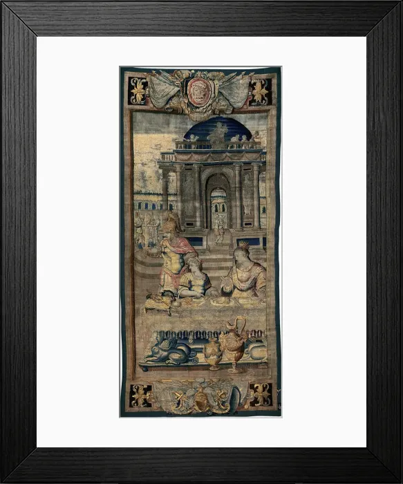 Framed Print : The Feast [central part], from The Story of Artemisia, France, 1607  /  30. Creator: Unknown