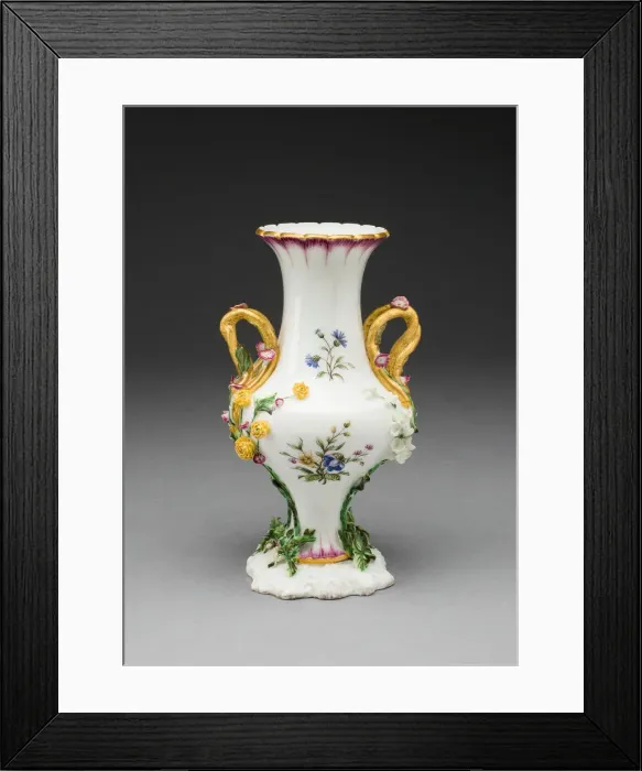 Framed Print : Vase, Vincennes, 1749 / 52. Creators: Vincennes Porcelain Manufactory Framed Print : Vase, Vincennes, 1749 / 52. Creators: Vincennes Porcelain Manufactory
