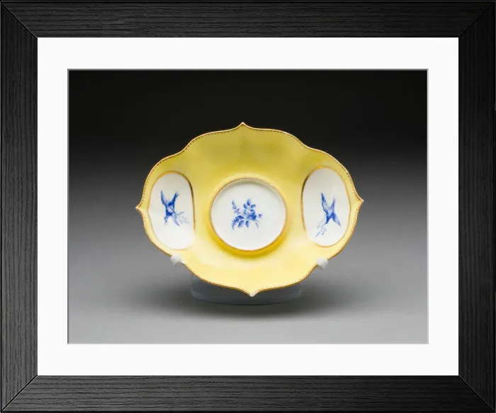 Framed Print : Stand for a Mustard Pot, Vincennes, 1751 / 52. Creators: Vincennes Porcelain Manufactory Framed Print : Stand for a Mustard Pot, Vincennes, 1751 / 52. Creators: Vincennes Porcelain Manufactory