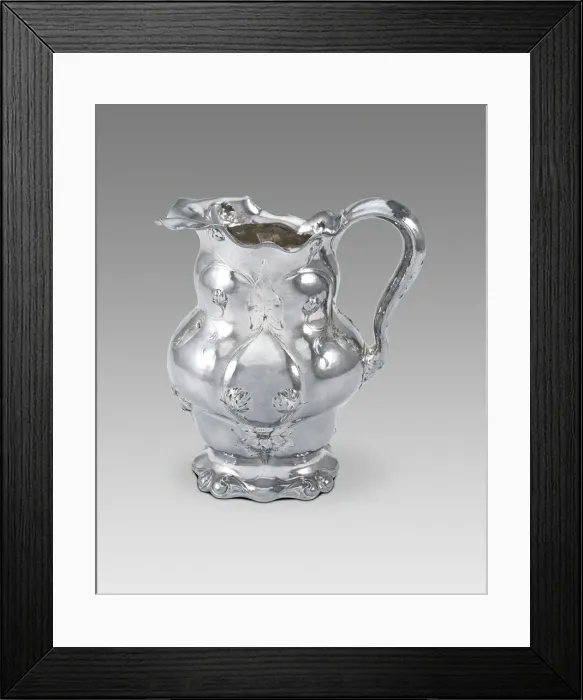 Framed Print : Water Pitcher (part of set with 1973. 769a-g), 1900. Creator: Gorham Manufacturing Company Framed Print : Water Pitcher (part of set with 1973. 769a-g), 1900. Creator: Gorham Manufacturing Company