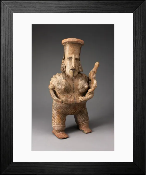 Framed Print : Standing Figure of a Mother and Child, 100 B. C. / A. D. 250. Creator: Unknown Framed Print : Standing Figure of a Mother and Child, 100 B. C. / A. D. 250. Creator: Unknown