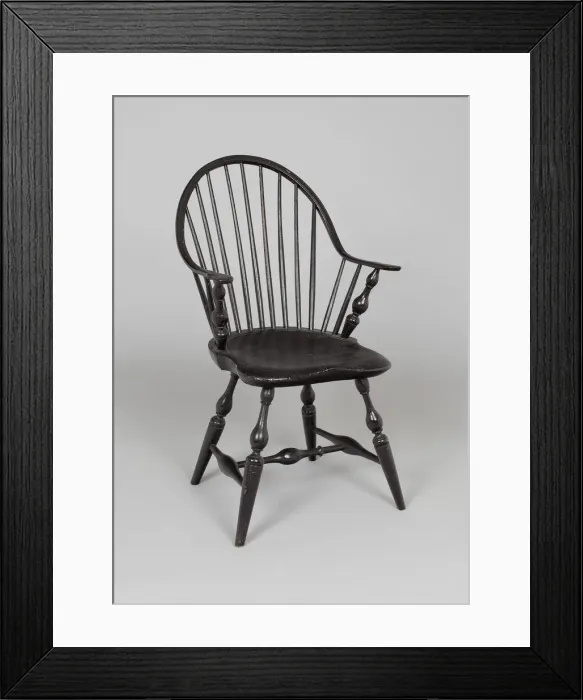 Framed Print : Windsor Armchair, early 19th century. Creator: Job B. Coffin Framed Print : Windsor Armchair, early 19th century. Creator: Job B. Coffin