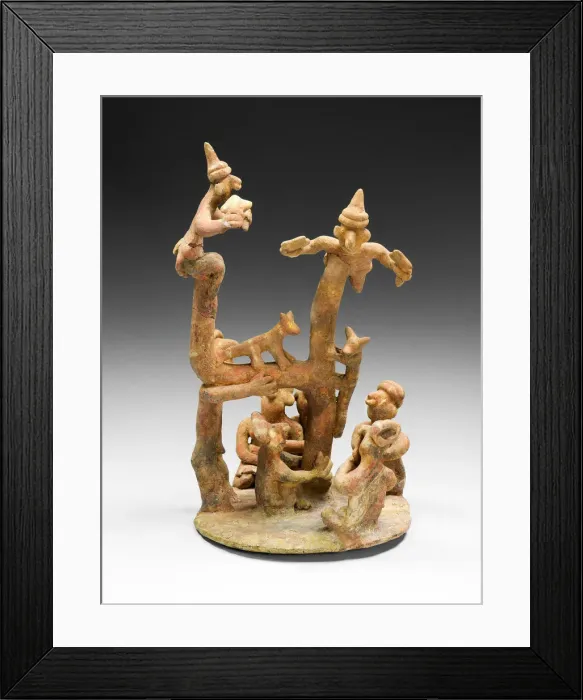 Framed Print : Model of a Tree-Climbing Ritual, A. D. 100 / 800. Creator: Unknown Framed Print : Model of a Tree-Climbing Ritual, A. D. 100 / 800. Creator: Unknown