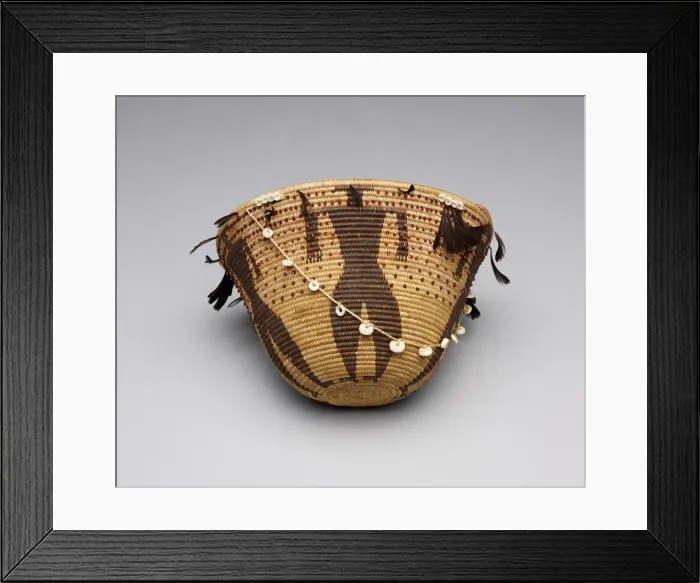 Framed Print : Figured Gift Basket, c. 1890. Creator: Unknown Framed Print : Figured Gift Basket, c. 1890. Creator: Unknown