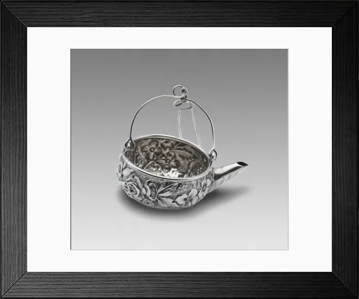 Framed Print : Tea Strainer, 1891 / 96. Creator: W. H. Saxton Framed Print : Tea Strainer, 1891 / 96. Creator: W. H. Saxton
