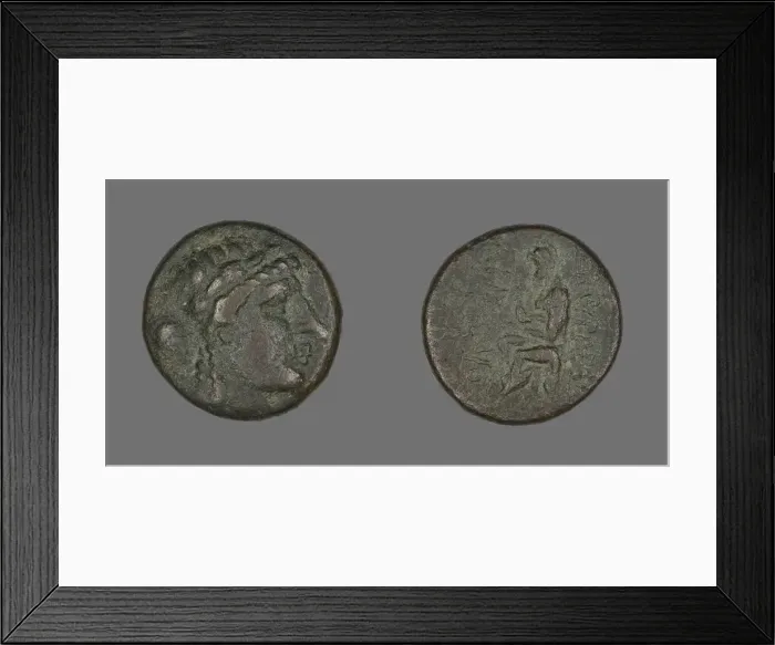 Framed Print : Coin Depicting the God Apollo, 2nd-1st century BCE. Creator: Unknown Framed Print : Coin Depicting the God Apollo, 2nd-1st century BCE. Creator: Unknown