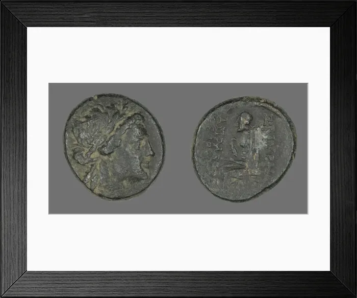 Framed Print : Coin Depicting the God Apollo, 2nd-1st century BCE. Creator: Unknown Framed Print : Coin Depicting the God Apollo, 2nd-1st century BCE. Creator: Unknown