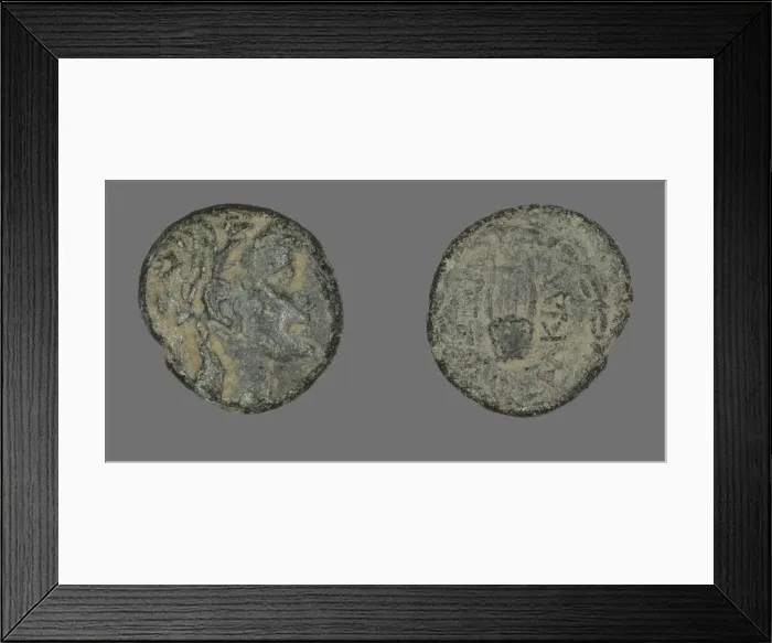 Framed Print : Coin Depicting the God Apollo, about 88-50 BC. Creator: Unknown Framed Print : Coin Depicting the God Apollo, about 88-50 BC. Creator: Unknown