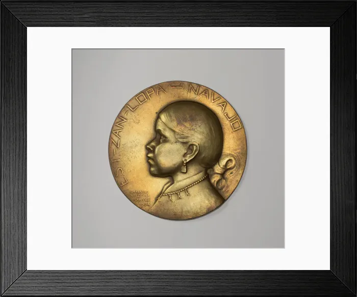 Framed Print : Est-Zan-Lopa-Navajo Ganado Arizona, 1904. Creator: Edward Warren Sawyer Framed Print : Est-Zan-Lopa-Navajo Ganado Arizona, 1904. Creator: Edward Warren Sawyer