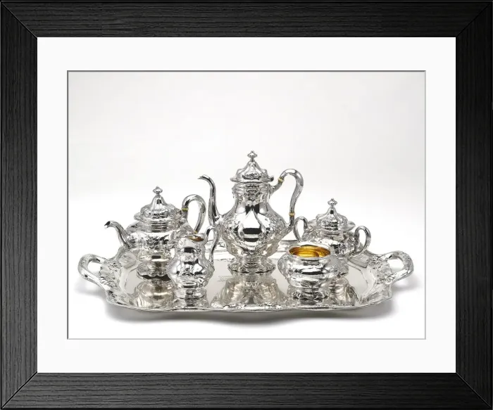 Framed Print : Tray with Handles (part of a set), 1900. Creator: Gorham Manufacturing Company Framed Print : Tray with Handles (part of a set), 1900. Creator: Gorham Manufacturing Company