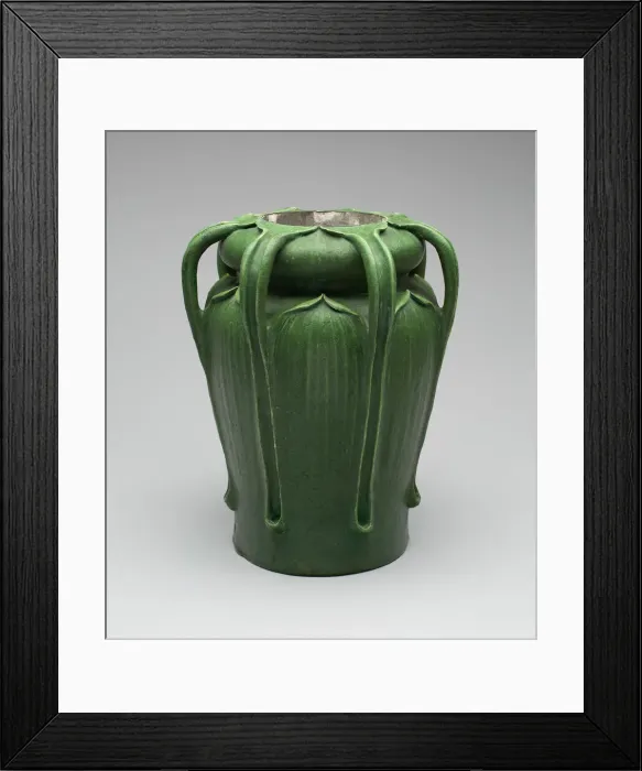 Framed Print : Lamp (base), 1899 / 1909. Creator: Grueby Faience Company Framed Print : Lamp (base), 1899 / 1909. Creator: Grueby Faience Company