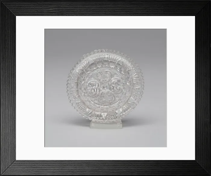 Framed Print : Cup plate, 1830  /  35. Creator: Fort Pitt Glass Works