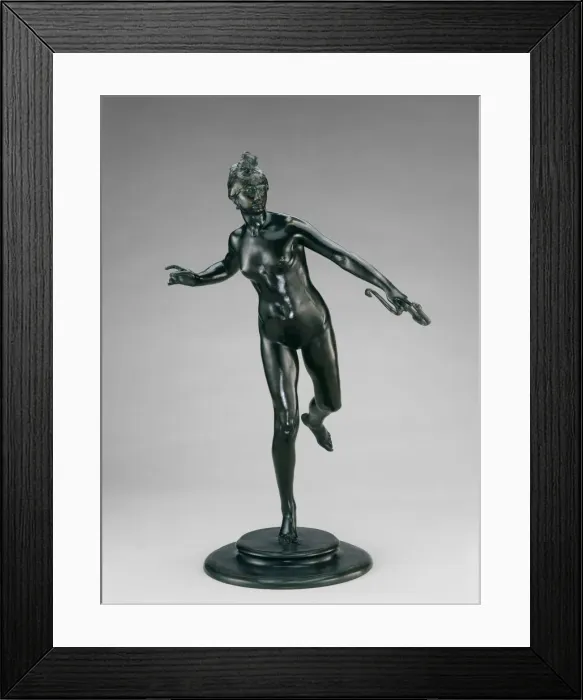 Framed Print : Diana, Modeled 1889, cast after 1900. Creator: Roman Bronze Works Framed Print : Diana, Modeled 1889, cast after 1900. Creator: Roman Bronze Works