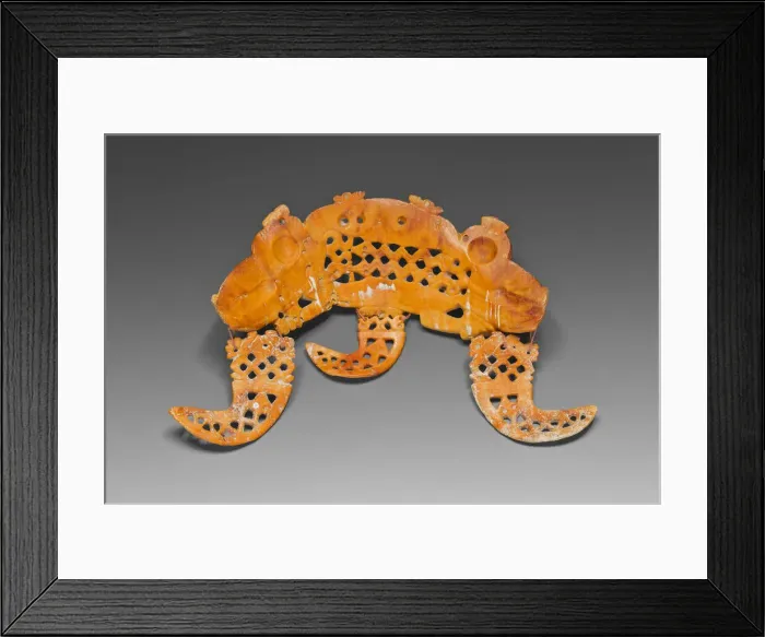 Framed Print : Pendant in the Form of a Mythical Double-Headed Creature, 200 B. C. / A. D. 200 Framed Print : Pendant in the Form of a Mythical Double-Headed Creature, 200 B. C. / A. D. 200