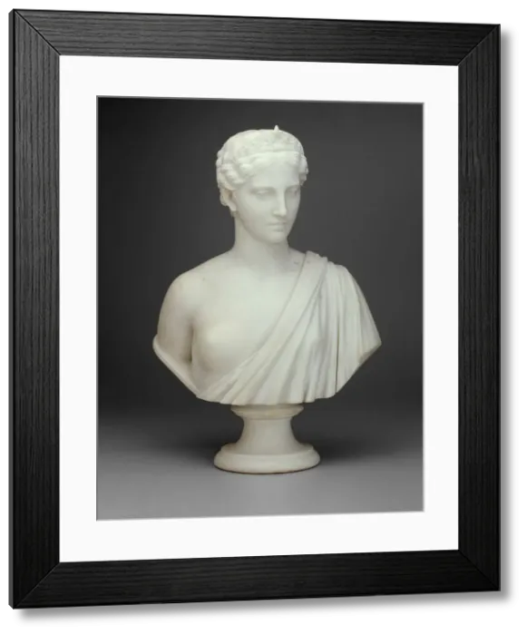 Framed Print : America, 1850 / 54. Creator: Hiram Powers Framed Print : America, 1850 / 54. Creator: Hiram Powers