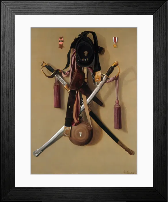 Framed Print : Civil War Regalia of Major Levi Gheen McCauley, 1887. Creator: George Cope Framed Print : Civil War Regalia of Major Levi Gheen McCauley, 1887. Creator: George Cope