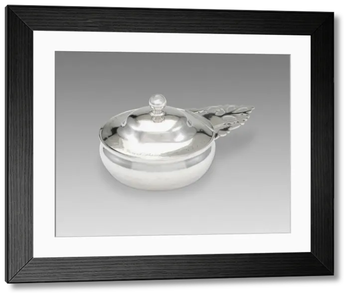 Framed Print : Covered Porringer, 1825. Creators: Horace Seymour Hinsdale, John Taylor Framed Print : Covered Porringer, 1825. Creators: Horace Seymour Hinsdale, John Taylor