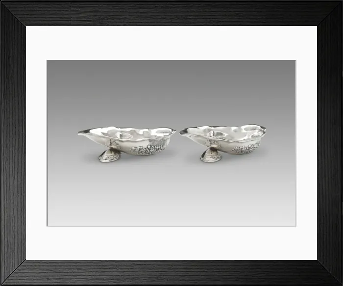 Framed Print : Pair of Shell-Shaped Dishes, 1887. Creator: Gorham Manufacturing Company Framed Print : Pair of Shell-Shaped Dishes, 1887. Creator: Gorham Manufacturing Company