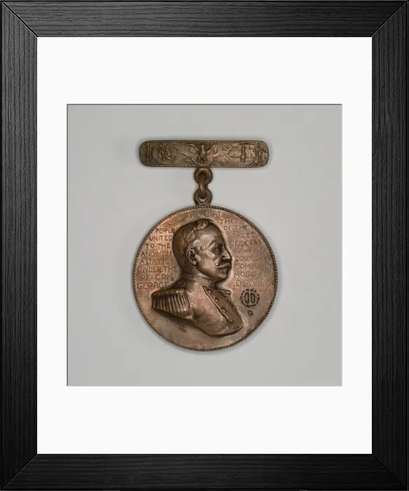 Framed Print : Dewey medal, c. 1898. Creator: Tiffany & Co Framed Print : Dewey medal, c. 1898. Creator: Tiffany & Co