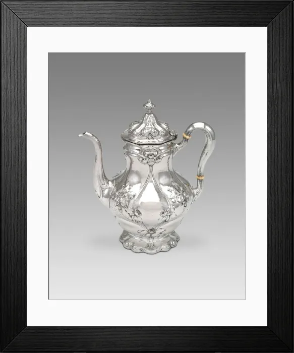 Framed Print : Coffee Pot (part of a set), 1900. Creator: Gorham Manufacturing Company Framed Print : Coffee Pot (part of a set), 1900. Creator: Gorham Manufacturing Company