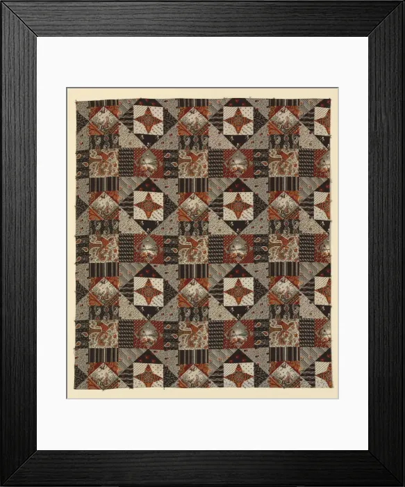 Framed Print : Centennial Print (Furnishing Fabric), New Hampshire, c. 1875 Framed Print : Centennial Print (Furnishing Fabric), New Hampshire, c. 1875