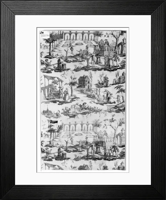 Framed Print : La Danseuse de Corde (The Tight Rope Walker) (Furnishing Fabric), Nantes, 1785 / 90 Framed Print : La Danseuse de Corde (The Tight Rope Walker) (Furnishing Fabric), Nantes, 1785 / 90