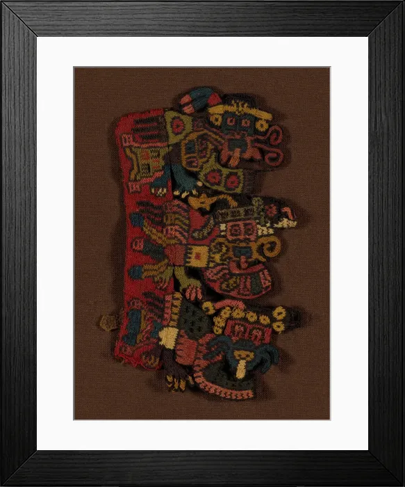 Framed Print : Fragment (Border), Peru, 100 B. C. / A. D. 200. Creator: Unknown Framed Print : Fragment (Border), Peru, 100 B. C. / A. D. 200. Creator: Unknown