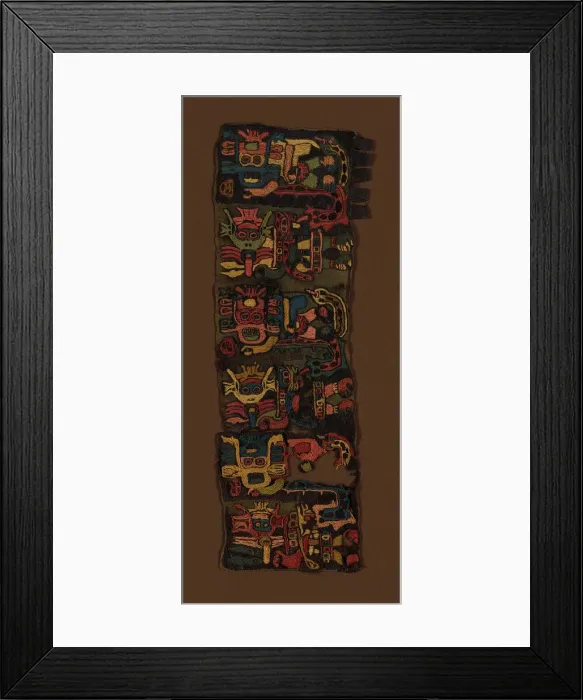 Framed Print : Border Fragments, Peru, 100 B. C. / A. D. 200. Creator: Unknown Framed Print : Border Fragments, Peru, 100 B. C. / A. D. 200. Creator: Unknown