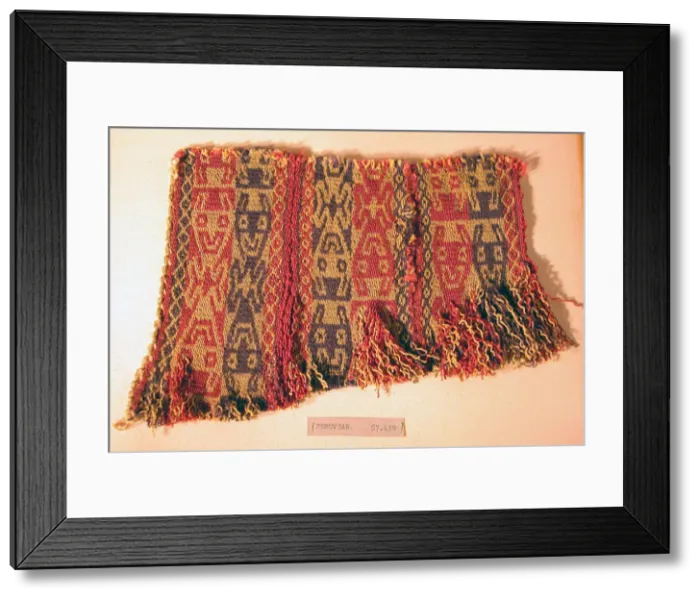 Framed Print : Fragment, Peru, A. D. 1000 / 1476. Creator: Unknown Framed Print : Fragment, Peru, A. D. 1000 / 1476. Creator: Unknown