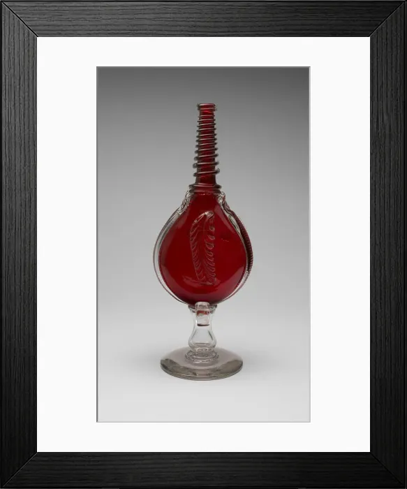Framed Print : Bottle, 1840 / 60. Creator: Boston and Sandwich Glass Company Framed Print : Bottle, 1840 / 60. Creator: Boston and Sandwich Glass Company