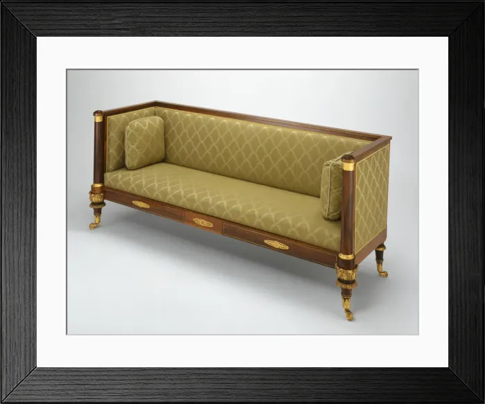 Framed Print : Box Sofa, c. 1820. Creator: Duncan Phyfe Framed Print : Box Sofa, c. 1820. Creator: Duncan Phyfe