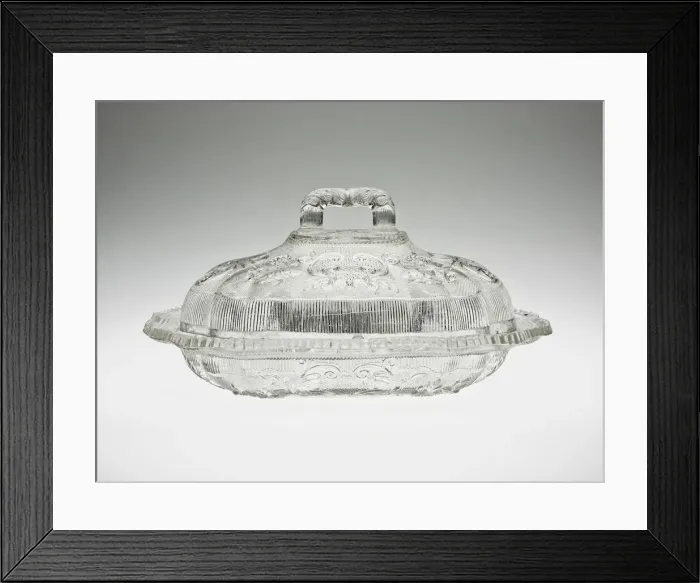 Framed Print : Covered Dish, 1835 / 40. Creator: Boston and Sandwich Glass Company Framed Print : Covered Dish, 1835 / 40. Creator: Boston and Sandwich Glass Company