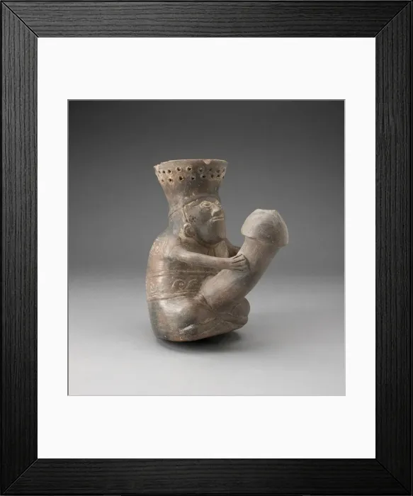 Framed Print : Cup in the Form of a Figure Holding Enlarged Penis, A. D. 1100 / 1470. Creator: Unknown Framed Print : Cup in the Form of a Figure Holding Enlarged Penis, A. D. 1100 / 1470. Creator: Unknown