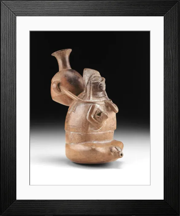 Framed Print : Ritual Vessel Representing a Woman Carrying a Vessel (Aryballos) and Nursing a Child, A. D Framed Print : Ritual Vessel Representing a Woman Carrying a Vessel (Aryballos) and Nursing a Child, A. D